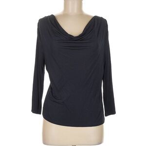 Jones New York | Women's Black Cowl Neck Stretch 3/4 Sleeve Blouse Top T…
